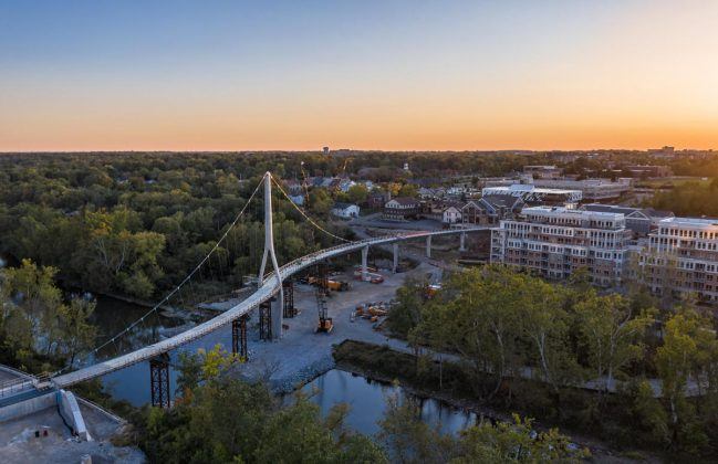 iconic s shaped bridge