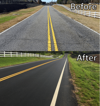 FDR base construction was used to upgrade and create a paved shoulder on Taylor Road in Milton, Georgia.