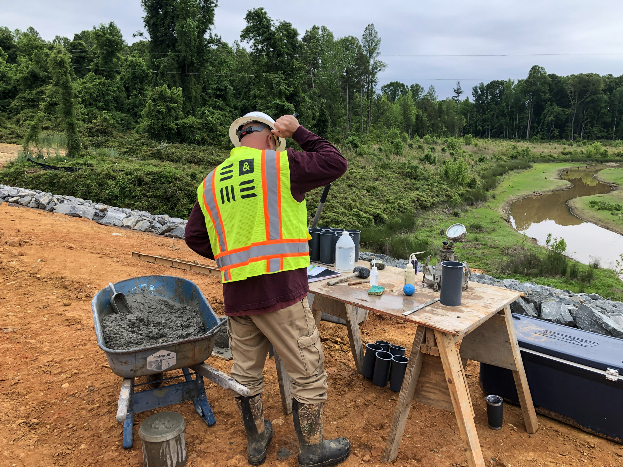 Concrete inspection for construction project