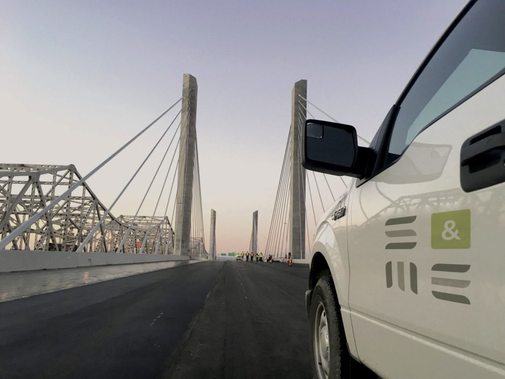 S&ME fleet vehicle on bridge infrastructure