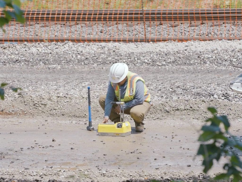 Nuclear gauge testing for transportation