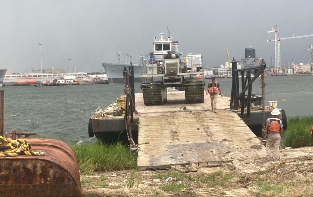 Amphib Drill Rig Access to Clouter Creek